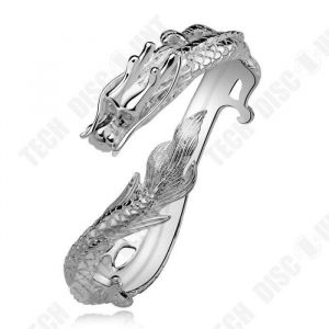 Image de Bracelet - Td - Dragon En Plaqu&eacute; Argent 925 - 35g - Femme - Saint Valentin