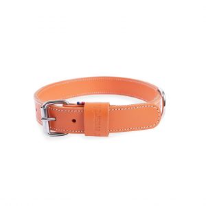 Martin Sellier Collier double épaisseur cuir pour chien 30/65