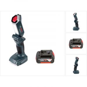 Bosch Professional GLI 18V-300 Lampe sans fil + 1x Batterie GBA 18 V 5,0 Ah - sans Chargeur