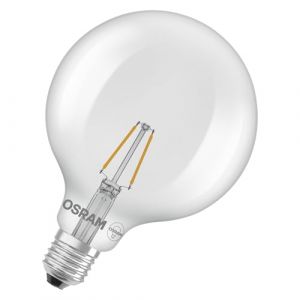 Osram Lampe LED Star Globe G125 25 Filament, 2700 K blanc chaud, 1,8 W, E27, transparente, 250 lm, 15 000 h, pour suspensions, grande boule,