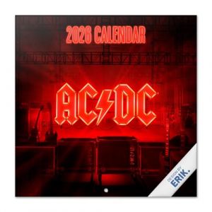 Grupo erik Calendrier 2026 Mural AC/DC - Calendrier Mural 2026 Mensuel │ Idee Cadeau : Calendriers Muraux │ De Janvier &agrave; D&eacute;cembre : Espace pour notes et Illustrations d&eacute;coratives (30x60 cm)