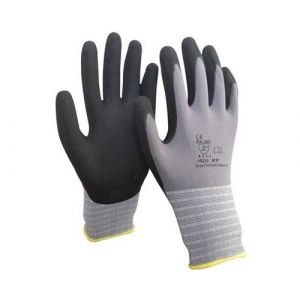 Image de Cl icLine Nitril HS 101004 6 Nitrile Gants de travail Taille: 6 EN 388 CAT II 1 pc(s) gris, noir B safety