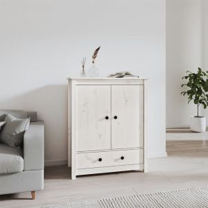 VidaXL Buffet Blanc 83x41,5x100 cm Bois massif de pin