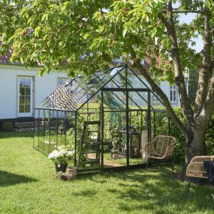 Halls Serre en verre trempé Qube+ 812 - 9.90 m², Base Sans base