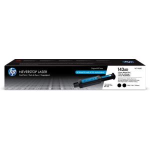 HP Double pack de kit de recharge de toner noir authentique 143AD Neverstop