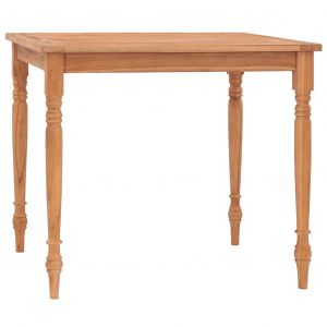 VidaXL Table Batavia 85x85x75 cm Bois de teck massif