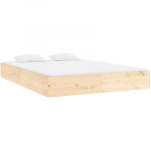 VidaXL Cadre de lit bois massif 180x200 cm super king