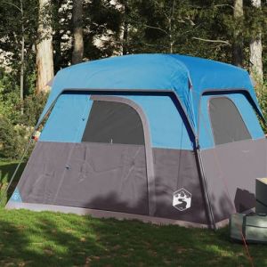 VidaXL Tente de camping de cabine 4 personnes bleu imperméable, tente, abri de camping, abri de jardin, tente de jardin, abri d'extérieur