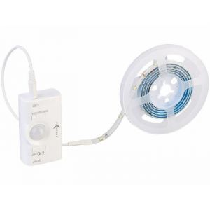 Lunartec : Bande LED blanc chaud sans fil rechargeable 180 lm avec capteur PIR &ndash; 1 m