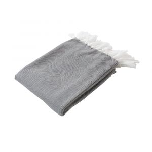 Plaid jacquard avec franges 2x10cm sur la hauteur