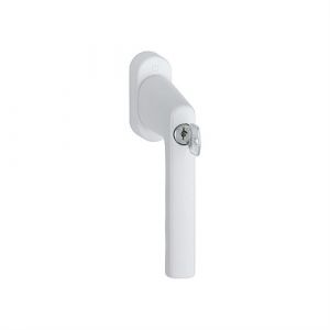 Hoppe Poignée de fenêtre comdamnable à clé TBT1 Hamburg - Carré 32-42 mm - Vis M5x45 + M5x50 - Blanc - 11950705