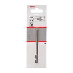 Image de Bosch Lot de 1 embouts de vissage Extra-dur Torx T25 à queue 6 pans mâle 1/4 Longueur 89mm 2607001654