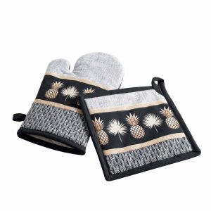 Image de Gant et manique de cuisine Ananas