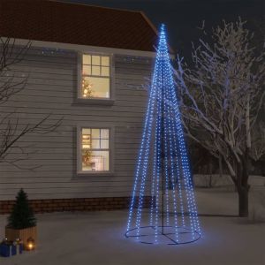 VidaXL Arbre de Noël cône 732 LED Bleues 160x500 cm