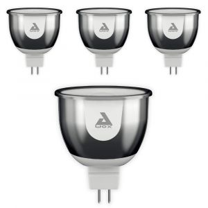 AwoX Lot de 4 ampoules GU53 LED connectées Bluetooth - 2700/6000K - Chacon