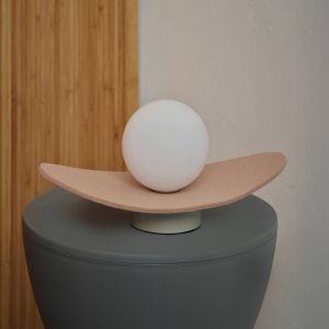 Osram Lampe de table DECOR Pearl G9 Beige, lampe de table en feutre, verre et m&eacute;tal adapt&eacute;e comme lampe de chevet