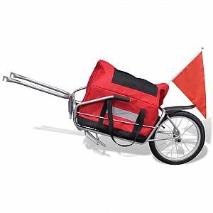 Image de VidaXL Remorque vélo mono roue avec sac