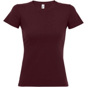 SOLS - T-shirt manches courtes IMPERIAL - Femme (2XL) (Bordeaux) - UTPC291