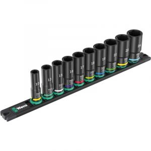 Wera 05005590001 9660 Barre magnétique pour jeu de douilles B Impaktor Deep 1, emmanchement 3/8", 10 pièces