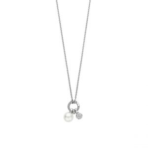 Ti sento Collier Femme - 34113PW-42 Argent 925/1000 Blanc perle