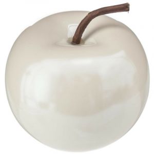 Atmosphera Pomme en c&eacute;ramique H10 L, 12 x l, 10 x H, 12 cm Nacre