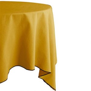 AC-D&eacute;co Nappe en coton - 160 x 250 cm - Hono - Jaune - Livraison gratuite - Jaune