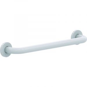 Barre d'appui droite en acier &eacute;poxy blanc - 400 mm (sans vis) - &Oslash; 25 mm - PRESTO - 60341