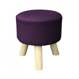 Image de Tabouret Rond "Prince" 36cm Prune Prix