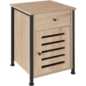 TecTake Table de chevet Waterford 40x42x60,5cm - Bois clair industriel, Ch&ecirc;ne Sonoma