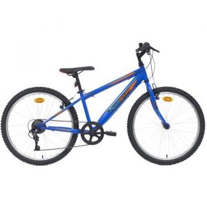 Vélo VTT 24'' Rigide Cadre Acier 6 Vitesses Freins V Brake Jantes Al ini