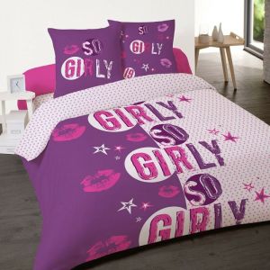 Dourev Housse de couette 240x220 Stars + 2 taies coton 52 fils