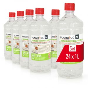 Höfer Chemie FLAMBIOL 1 L FLAMBIOL Premium Bioéthanol en gel sur palette