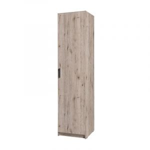 Armoire 1 porte flex – Chêne Wellington – Rangement design compact avec penderie