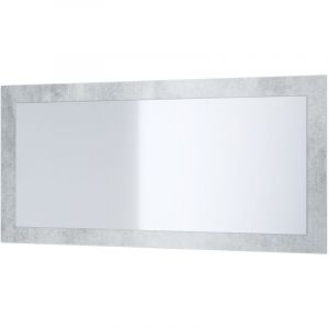 Image de Vladon Miroir mural miroir rectangulaire Lima V1 89 cm pour hall vestiaire salon - Aspect Béton Oxyde - Aspect Béton Oxyde