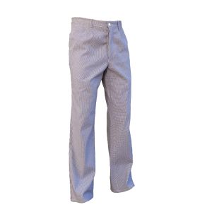 PBV Pantalon de cuisine 100% coton fermeture bouton pied de poule - Taille 40