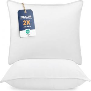 Oreiller de Sommeil - UTOPIA BEDDING - Set de 2 - Fibres de poly - Blanc