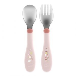 Chicco Ch posatine inox 18m+ rosa