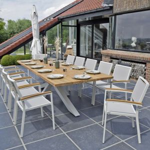 Gecko jardin Table teck recycl&eacute; 300 cm conceptual