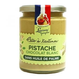 Lucien georgelin Pâte à tartiner pistache et chocolat blanc 330g - Sans huile de palme