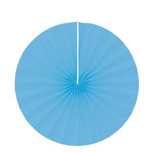 Ruedelafete Lot de 4 éventails papier 20cm, Turquoise