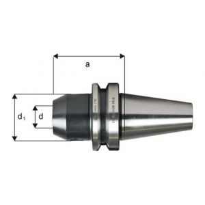 Forum Mandrin porte-outils System Weldon, porte-outils DIN JlSB 6339 (MAS-BT), d : 20 mm, MAS-BT 40, a 100 mm, d1 : 52 mm