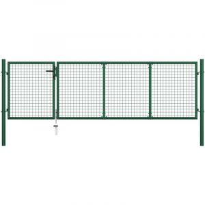 VidaXL Portillon Acier 350x100 cm Vert