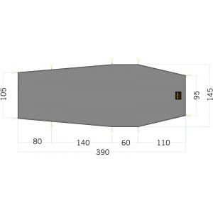 Tatonka LT Okisba Floor Sheet 390x95/145cm, olive Tapis de tente