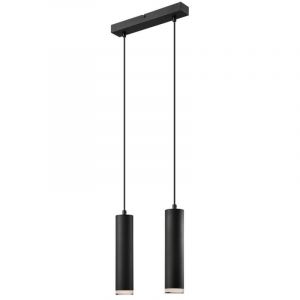 Lamkur Franco Plafonnier suspendu Bar noir, 2x E27