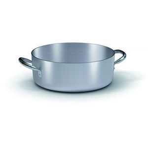 Ballarini Professionnelle Casserole Basse avec 2 poignées, Aluminium, Gris, 45. cm