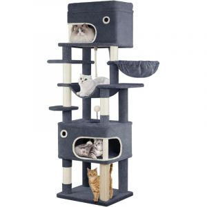 Tour de Jeux pour Chats de 178 cm Plateforme,2 Niches,7 Griffoirs