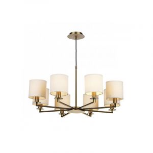 Dar Lighting DAR - Suspension Tyler bronze antique et 8 ampoules
