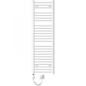 LuxeBath Radiateur Électrique de Salle de Bain Sahara 400x1500 mm Blanc Raccord Latéral