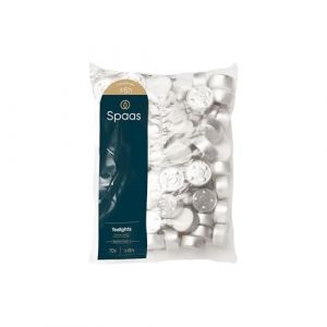 SPAAS Sac de Bougies Chauffe-Plats x70, 6 Heures - Blanc