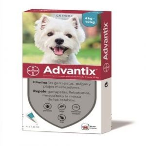 Advantix Pipettes Race de Petite Taille 4-10 kg 4 Pipettes